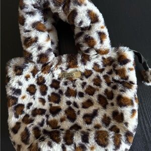 Jessica Simpson Leopard Print Small Furry Handbag
